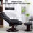 Swivel With Recliner Function With Ottoman, Pu Leather Reclining Chair With Footrest, Black-40590378