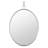 Stopwatch Oval Powder Room Wall Mirror - Polished Nickel-420534066-471552076-420534070