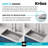 Kore™ ADA Workstation 16 Gauge Stainless Steel Single Bowl Kitchen Sink with Accessories-118853016-118853015