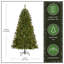 North Valley 72" Green Spruce Artificial Christmas Tree with 400 White Clear Lights with Tree Stand-743353199