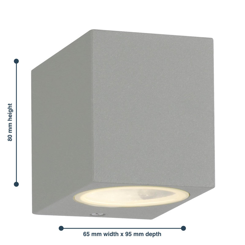 8cm H Outdoor Flush Mount, Gray