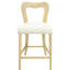 Tabouret de comptoir 2 places en frêne et beige sans accoudoirs, bois d'hévéa massif naturel, pieds élégants, tabourets ergonomiques pour sièges décontractés, structure en bois d'hévéa avec look, assise épaisse moderne, dossier relax-484075040-484075042