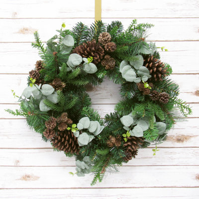 Holiday 22" Mixed Pine Eucalyptus Wreath