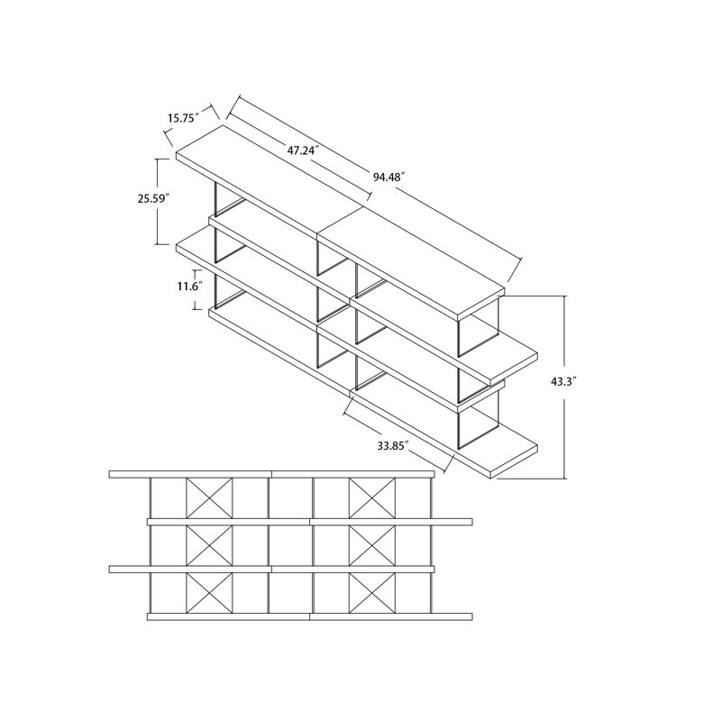 Brayden Studio® 4-Tier Display Bookshelf