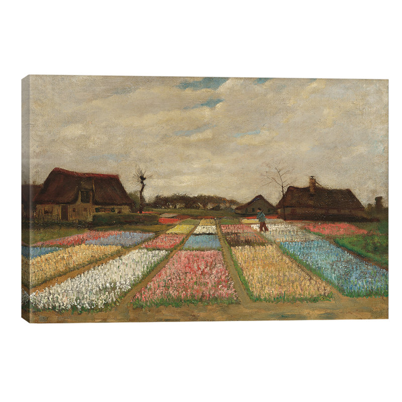 Tulpenfelder Tulip Fields by Vincent Van Gogh - Painting on Canvas, No Frame, 101.6 cm H x 66.04 cm W x 1.91 cm D