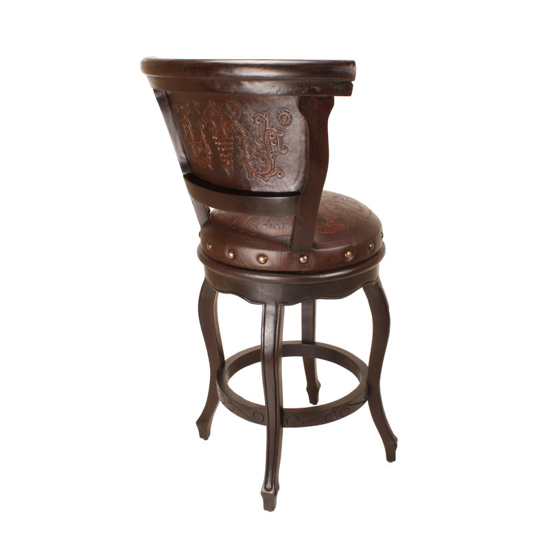 Colonial 30" Swivel Bar Stool, Antique Brown, Bar Stool (30" Seat Height)