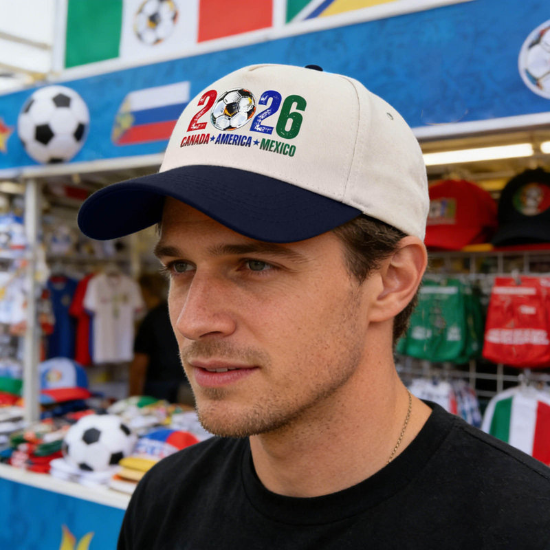 Casquette de supporter de ballon de football américain, Marine