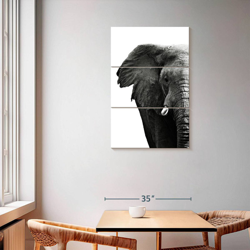Éléphant d'Afrique ridé Brampt, H 57 po x l 36 po