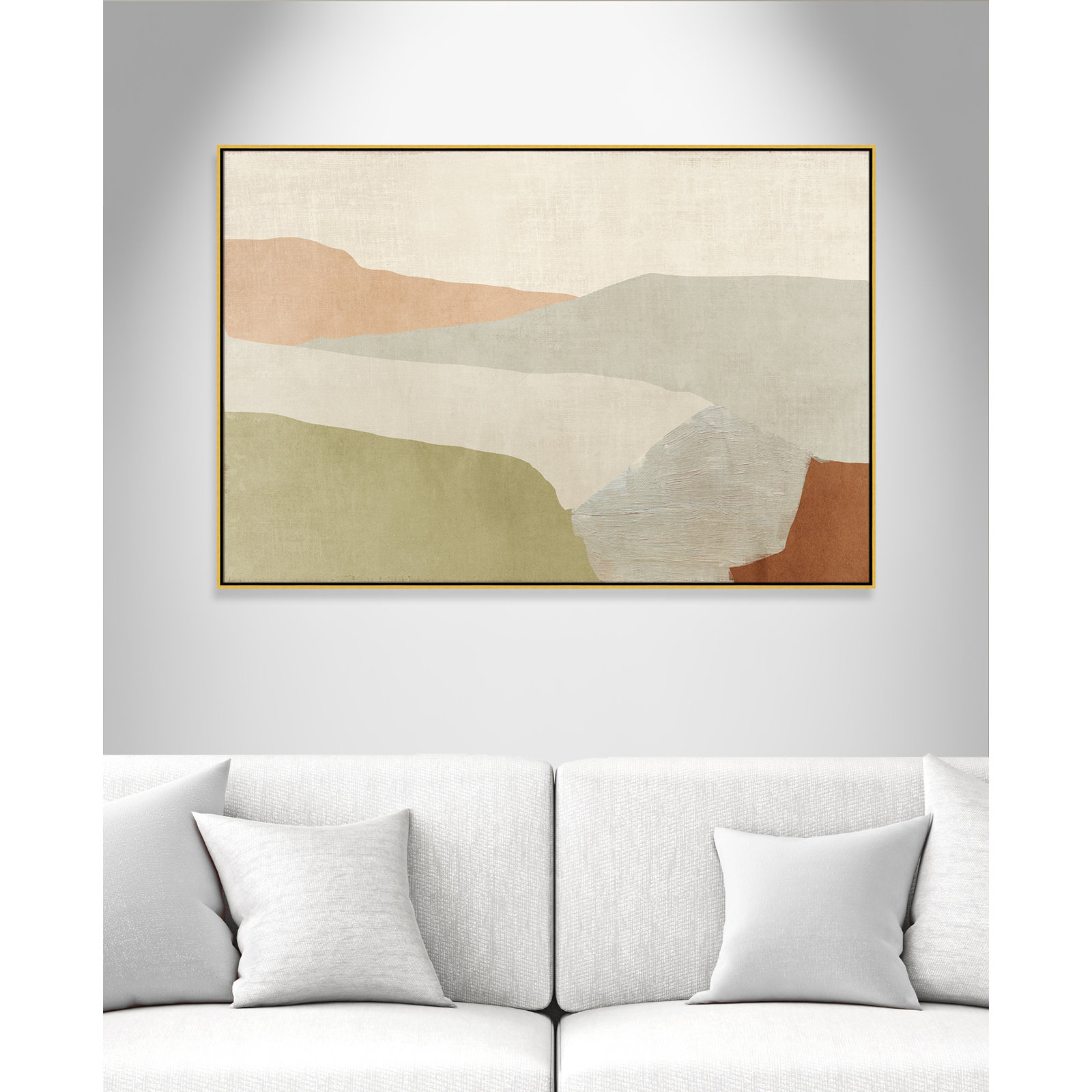 Elspeth "Pastel Views" Painting, 41.5" H x 61.5" W, Gold