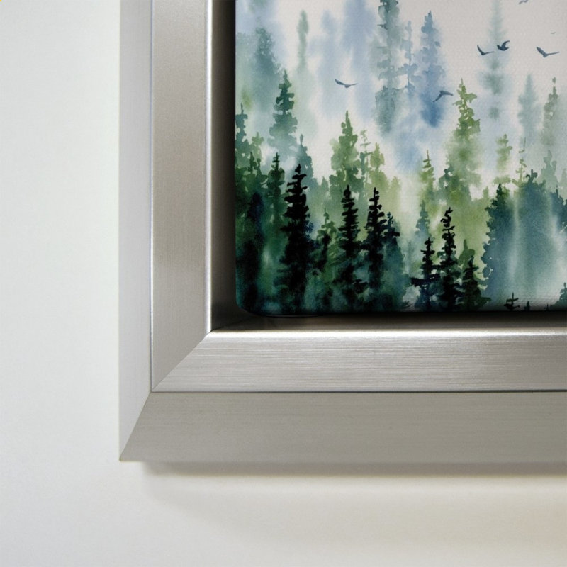Treeline par Katrina Pete - Impression sur toile, H 24 po x l 34 po, Argent