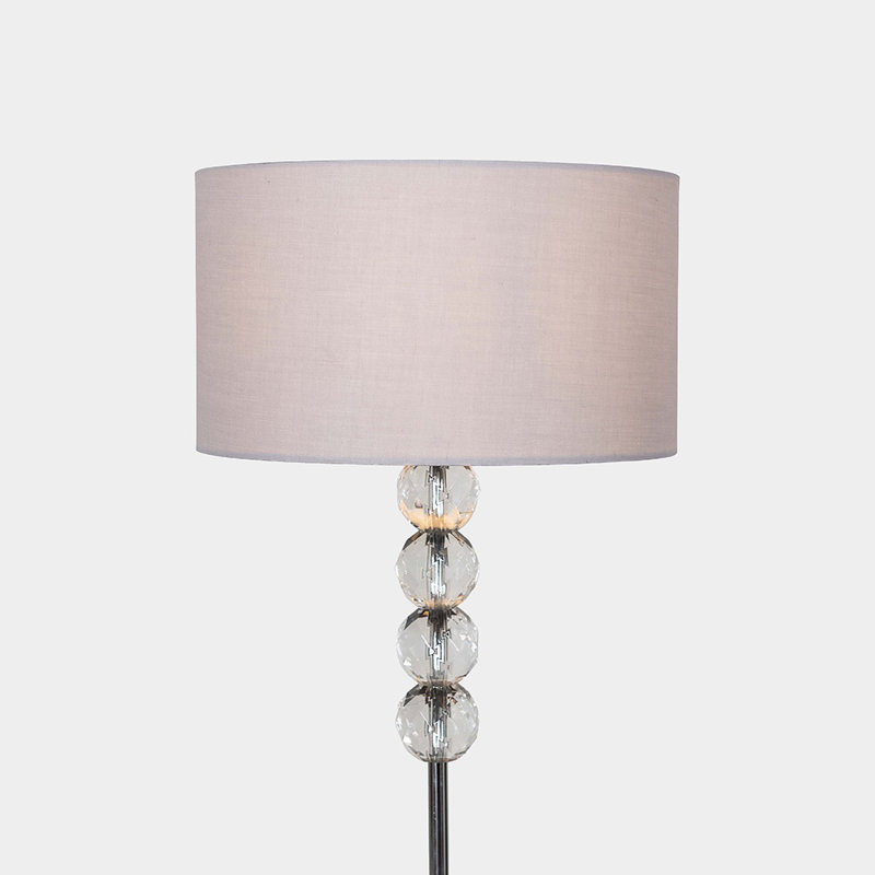 Dycus 151cm Traditional Floor Lamp, Cool Grey, No