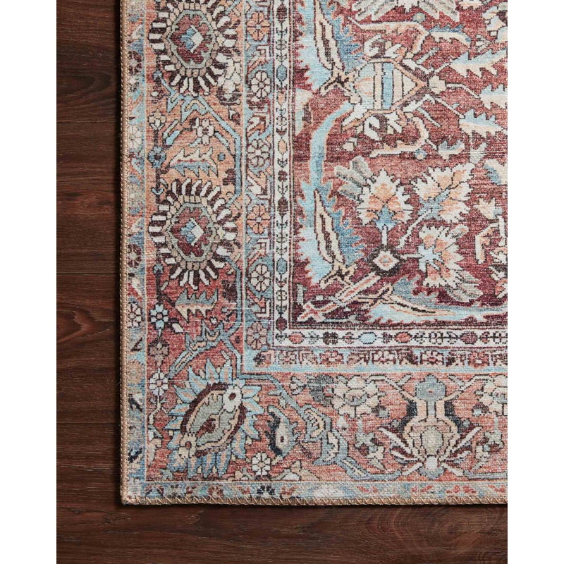 Tapis carré rose / beige à tissage carré 1 pi 6 po x 1 pi 6 po Ketillogh