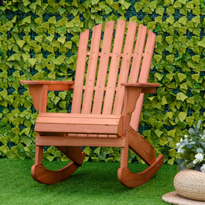 Wooden Adirondack Chair Outdoor Lounge Chair Fire Pit Seating