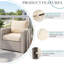 Ensemble de coussins de dossier de chaise d'extérieur 6 pouces Sunbrella-1036065520-1022034194