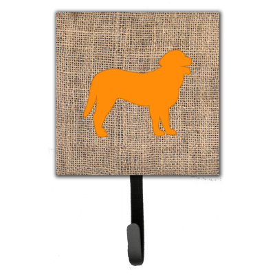 En toile jute pour garde-robe et porte-garde-robe à rebords et crochets orange