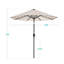 Parasol solaire rayé à DEL-131104452