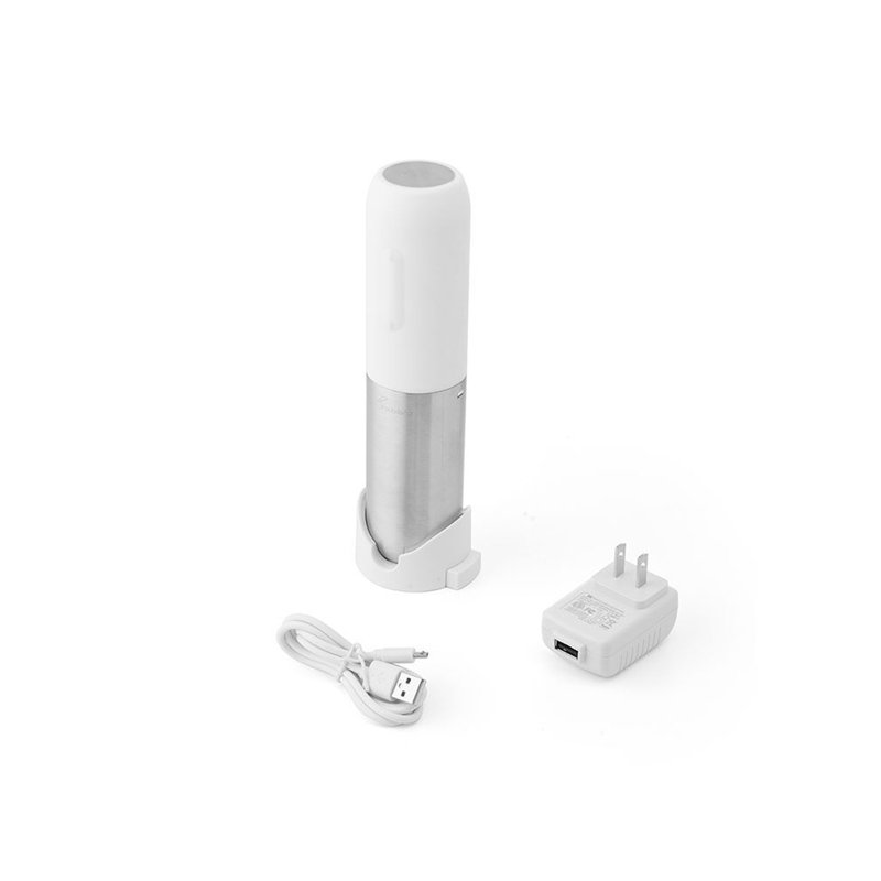 Rabbit Compact Electric Corkscrew Wine Bottle Opener (White), 10.75 Inches
