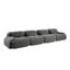 Canapés gris confortables à 4 places, velours côtelé doux, sans assemblage modulaire, pour la maison et le bureau
