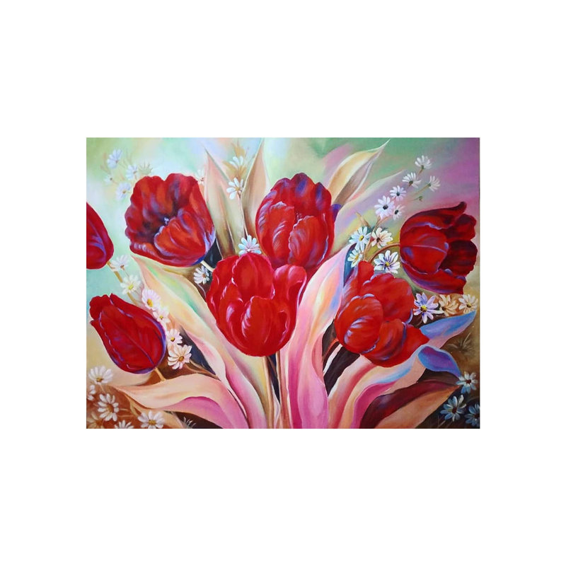 Tulipes printanières | Acrylique sur toile | Par Gulpasha | Décoration murale