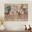 Encre liquide rythmique «I», impression florale sur bois de pin naturel-2109372965