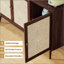 Buffet en rotin avec 4 portes, grand rangement pour cuisine moderne et vestibule-539820464-539820466