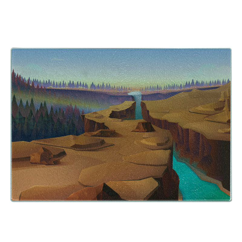 Multicolore canyon en verre trempé Ambesonne Southwestern