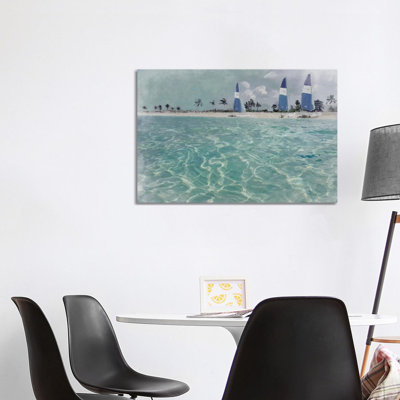 Beach Scene II by Marie Elaine Cusson - Wrapped Canvas Painting