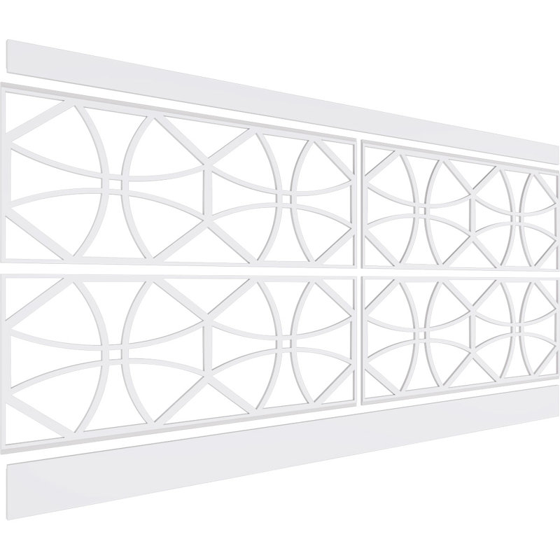 Panneaux muraux blancs 94,5 "(paquet de 4), L 44 po