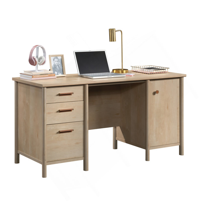 Bureau d'ordinateur, finition brune