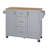 Rolling Kitchen Island With Storage, Kitchen Cart With Rubber Wood Top, 3 Drawer, 2 Slide-Out Shelf And Internal Storage Rack, Kitchen Island On Wheels With Spice Rack & Tower Rack-1580664025