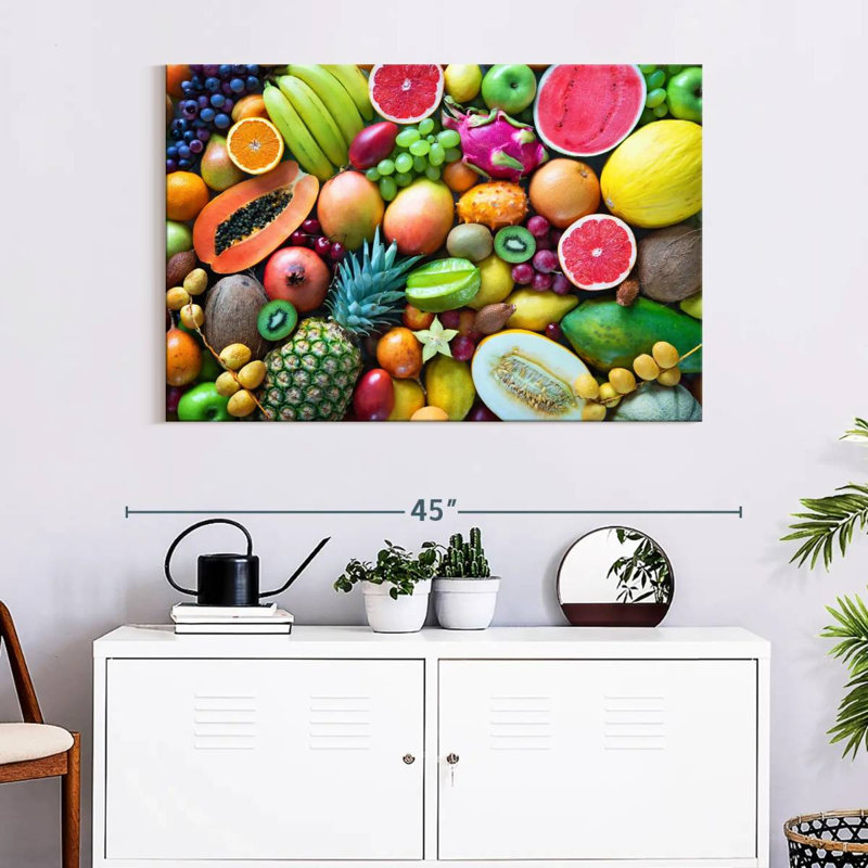 Yarlin fruits tropicaux mûres, H 26 po x l 39 po