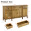 Buffet en bois massif 65 portes 4 portes-1351869174