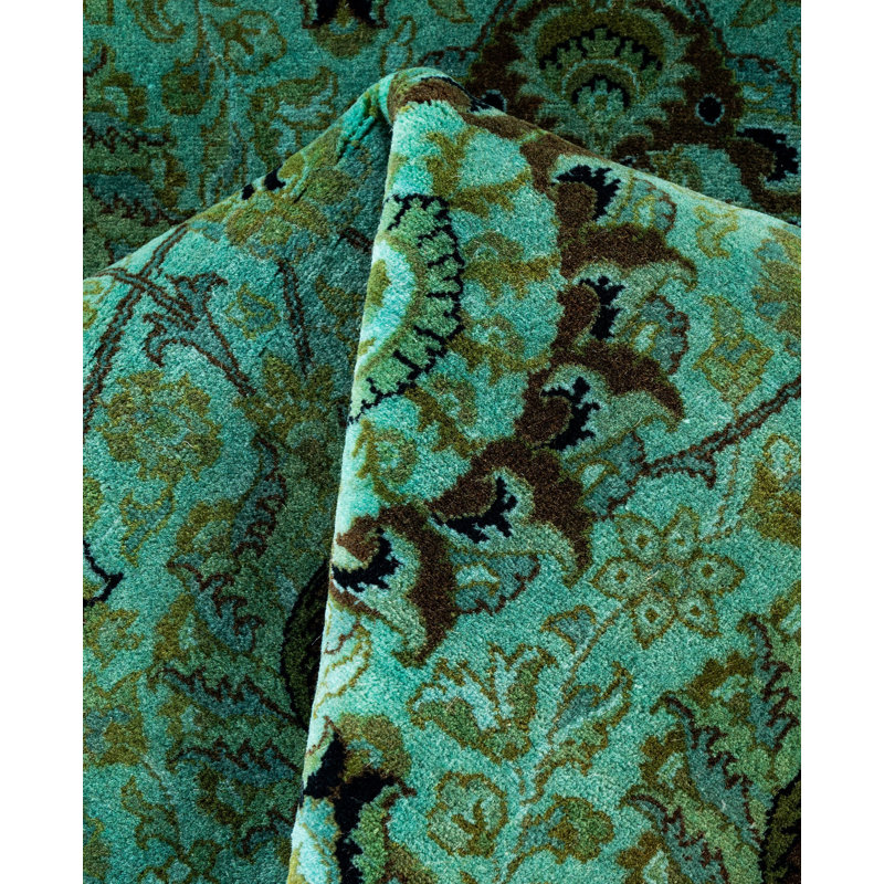 Overdyed One-of-a-Kind 7' 1" X 7' 1" Hand Knotted Area Rug