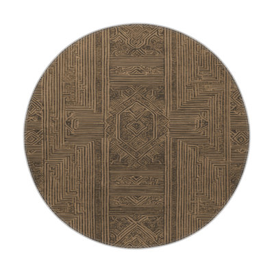 ArtDeco Brown Indoor and Outdoor Area Rug