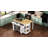 47" Kitchen Island with Extendable Dining Table, Rubber Wood Veneer Kitchen Table with Internal Storage Rack-129469877