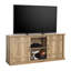 Crédence en bois pour téléviseur de 70 po ou moins avec style rustique, chêne blanc-489612731