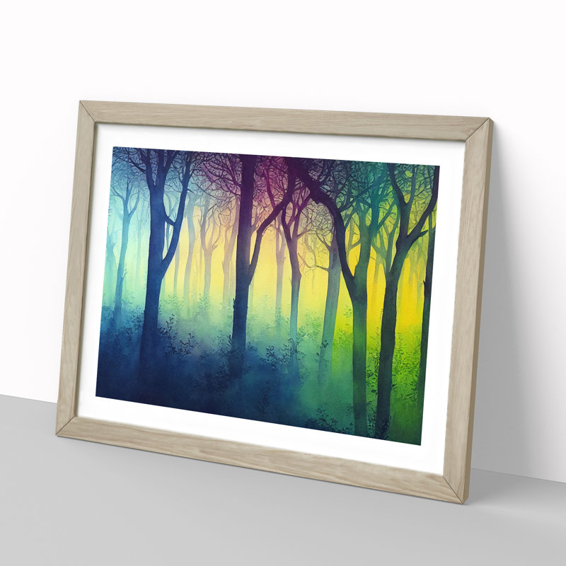An Enticing Forest - Framed Print, 46cm H x 64cm W x 2cm D, Oak