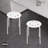 10 Pack Stacking Backless Stools Set with Metal Frame-88365142