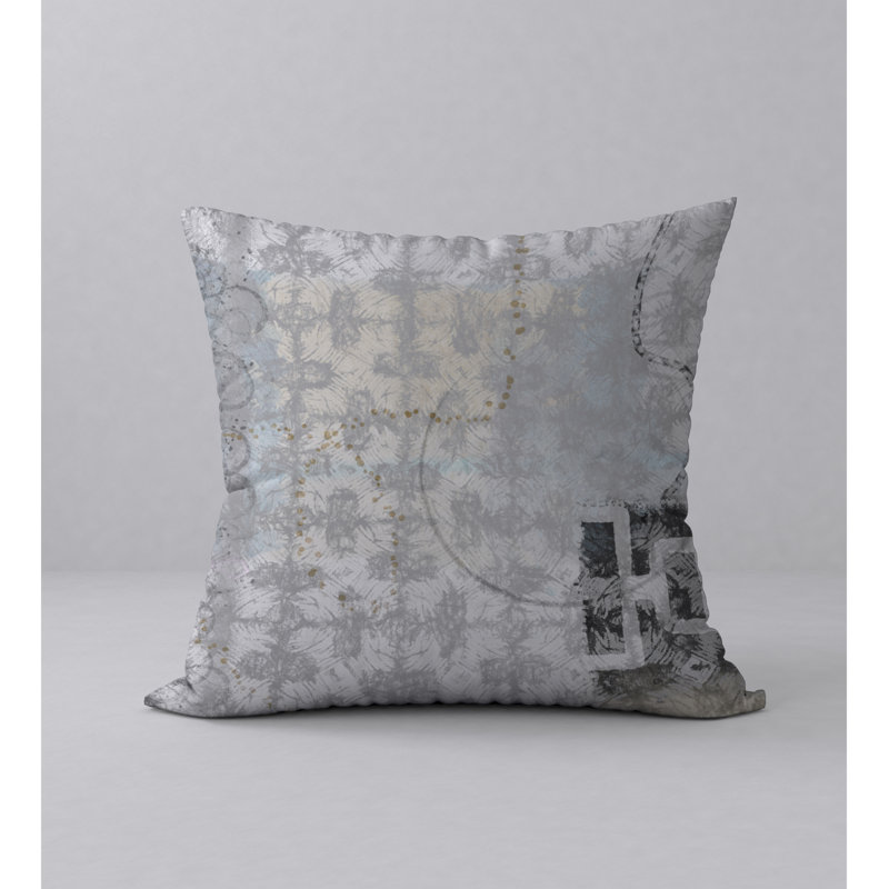Abstract Throw Pillow, 18" H x 18" W