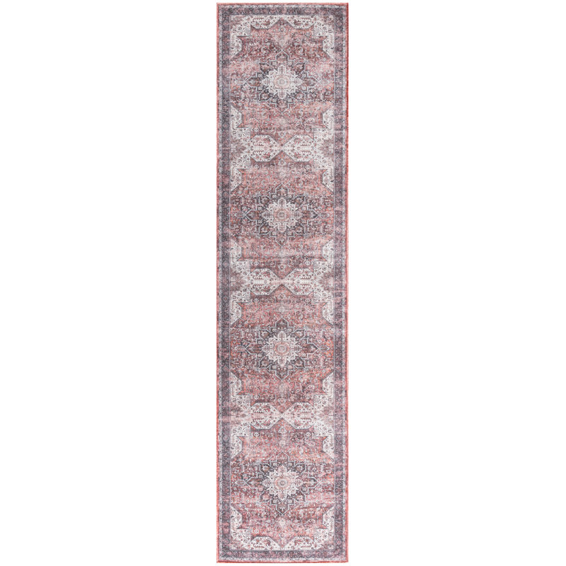 Tapis rouge Bungalow Bungalow Rose, Tapis de couloir 2 pi 2 po x 8 pi