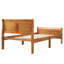Structure de lit simple en bois massif avec tête de lit et - Convient à un matelas simple, à une plateforme sans sommier, à un support à lattes, facile à assembler-487561162