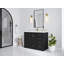 Boston 48 po X P 22 po D Meuble-lavabo simple en fer forgé avec quartz Cove Edge-108517465