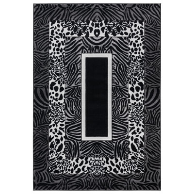 Tapis noir / gris Gerania Southwestern