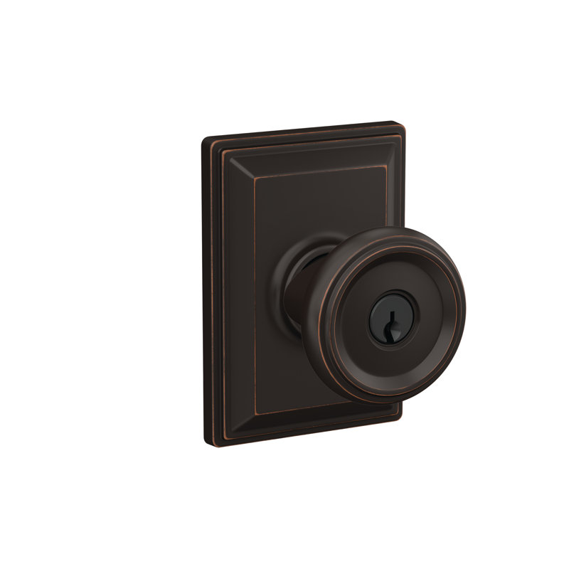 Complete Entry Knob Set with Deadbolt, Aged Bronze, Yes