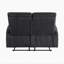Causeuse inclinable double avec tissu texturé en microfibre Morfudd