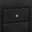 Table de chevet, table de chevet, bout, côté, lampe, tiroir de rangement, chambre à coucher, revêtement, aspect cuir noir, transitionnel