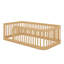 Structure de lit en bois avec clôture-223364307