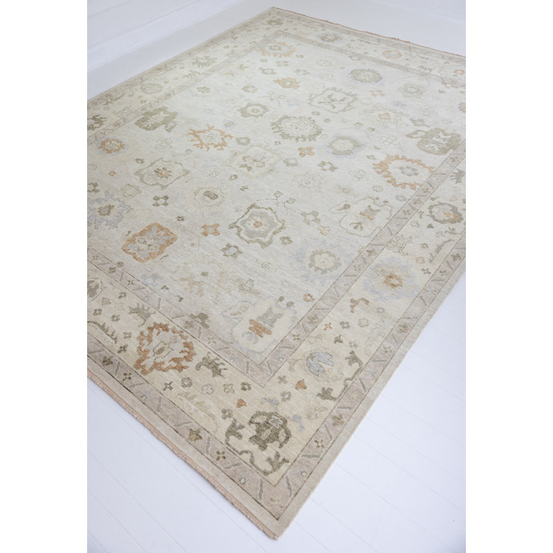 Hand Knotted Wool Oriental Area Rug, Rectangle 12' x 15'
