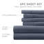 Ensemble de draps pour lit en microfibre brossée de 6 pièces Simply Soft-72950145-24746562