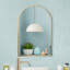 Miroir de salle de bain mural en aluminium avec cadre arqué - Basics by Wayfair ™-1908623980-1908623982